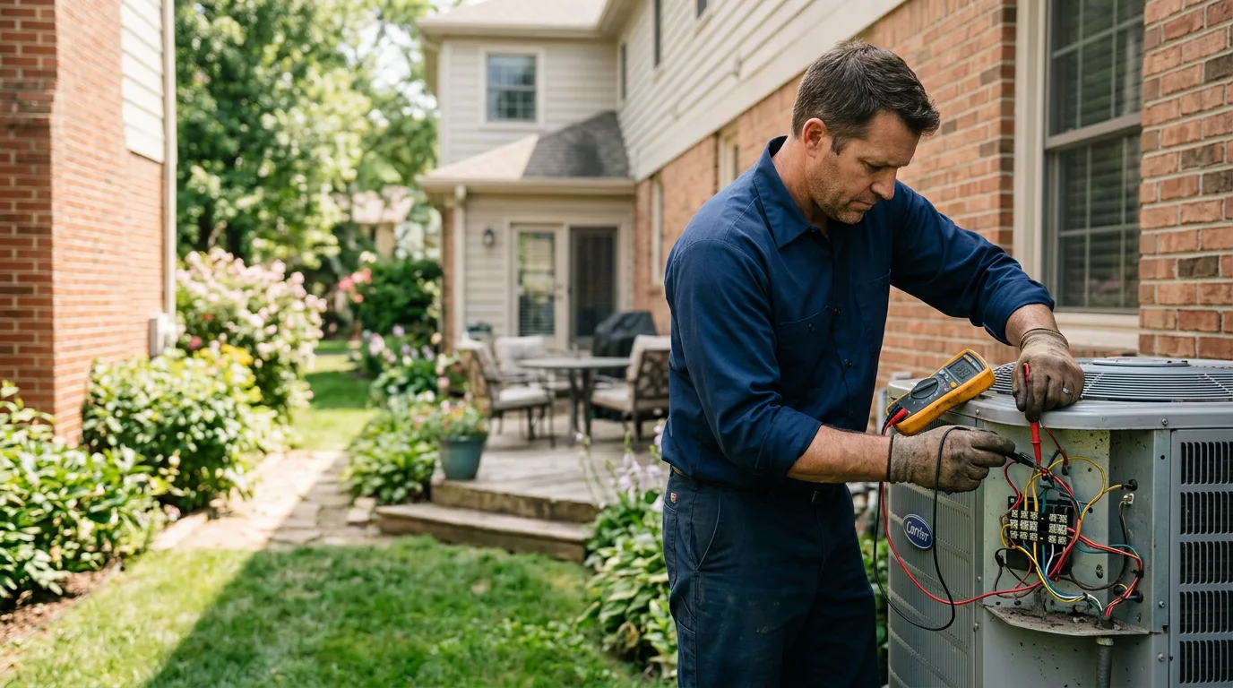 HVAC technician working near Hulett, WY